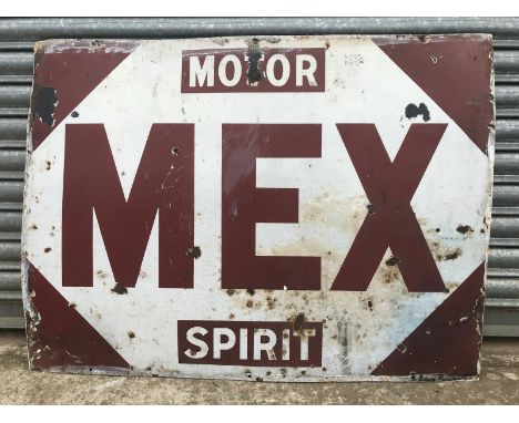 A Mex Motor Spirit rectangular enamel sign, 40 x 30". 