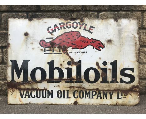 A Mobiloils rectangular enamel sign, 45 x 30". 