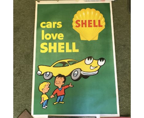 A Shell advertising poster, 32 3/4 x 47 3/4".