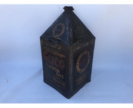 A Redline Glico Limited five gallon pyramid can.