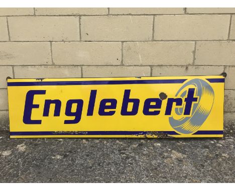 An Englebert rectangular enamel sign, 55 1/2 x 60". 