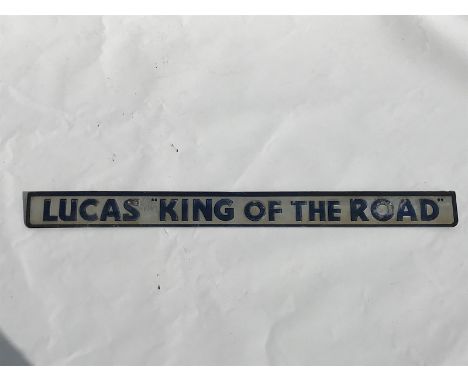 A Lucas King of The Road embossed shelf strip.