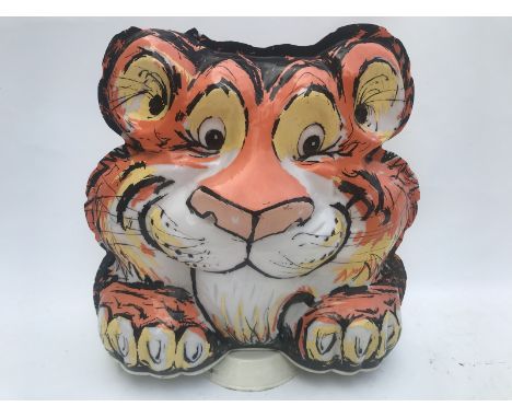 A rare Esso 'Put a tiger in the tank' plastic petrol pump globe, with some damage. 