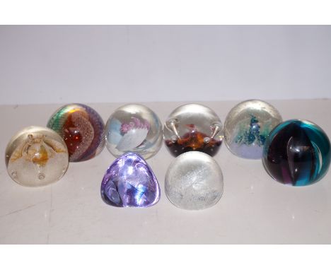 Eight Caithness Paperweights 