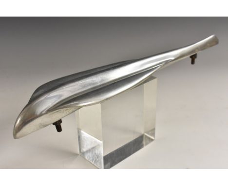 Automobilia - an Art Deco polished aluminium car mascot or hood ornament, probably American, as a stylised streamlined aircra