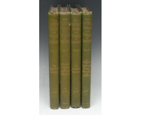 Local Interest - [Tilley (Joseph)], The Old Halls, Manors, and Families of Derbyshire, four-volume set, London: Simpkin, Mars