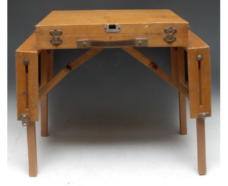 A mid-20th century travelling artist's combination paint box and en plein air easel, by Winsor &amp; Newton Limited, 46cm wid