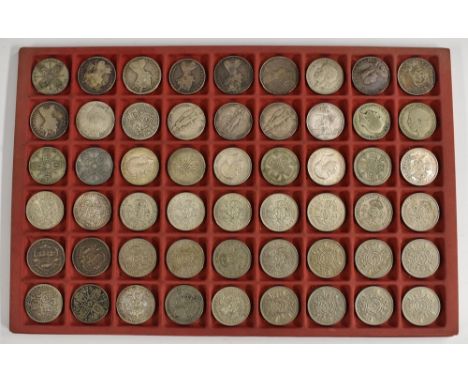 Coins, UK, a collection of mainly silver florins, including 1849 Godless AF, Gothic 1852, 1872 (three), 1873 all AF at best, 