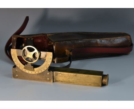 A 19th century brass surveyor's topographical Abney level and clinometer, by W Watson &amp; Sons Ltd, 313 High Holborn, Londo
