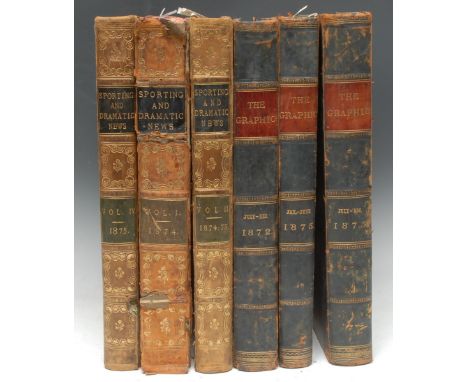 Periodicals - The Graphic, An Illustrated Weekly Newspaper, three volumes: July to December 1872, January to December 1875 bo