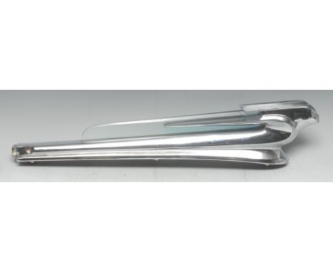 Automobilia - an American Art Deco chrome and lucite car mascot or hood ornament, for a 1946 Chevrolet, cast as a steamlined 