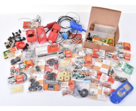 Quantity of Airfix MRRC Components, including in packets, 2 x plug adaptor ,4 x  track contacts, light alloy rear screw wheel