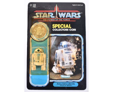 Kenner Star Wars The Power Of the Force Artoo Detoo (R2-D2) Vintage Original Carded Figure, 3 ¾ inches mint, with a excellent