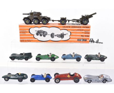 Crescent Toy Co Racing Cars, D-Type Jaguar, Cooper Bristol, BRM MK2,Gordini, Vanwall, , Connaught, plus a Scamold Maserati, a