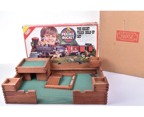 Timpo The Praire Rocket Set, battery operated wild west train set, with track, missing figures, apart from two engine drivers