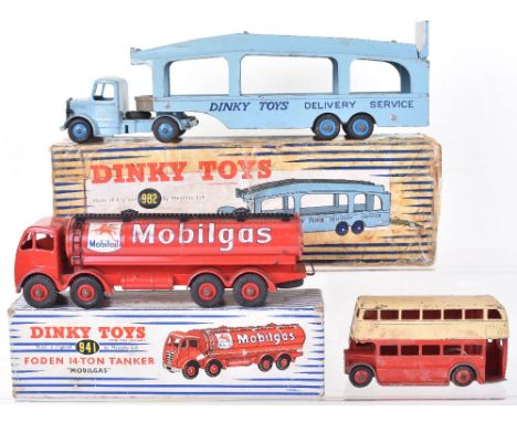 Boxed Dinky Toys 941 Foden 14-Ton Tanker ‘Mobilgas’ red body, in fair to good original condition, blue/white stripe lidded bo