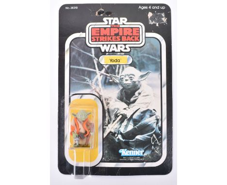  Kenner Star Wars The Empire Strikes Back Yoda  Vintage Original Carded Figure, 3 ¾ inches mint, with a very good bubble on a
