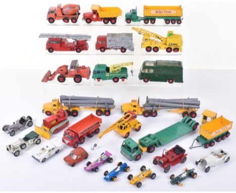 Playworn Matchbox  Kingsize Models, including: K1 Hoveringham tipper,K5 racing car transporter (repainted)K7 Refuse truck,   