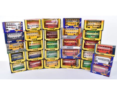 Twenty Eight Boxed Corgi Bus Models, all in mint condition, boxes are fair to excellent ( 28 items) 