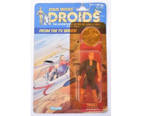 Kenner Star Wars Droids From Tv Series Thall Joben  Vintage Original Carded Figure, 3 ¾ inches mint, with a fair yellowed bub