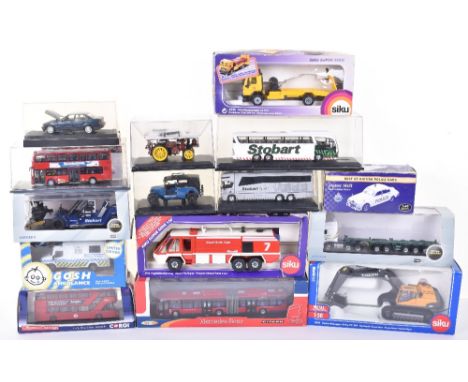 Quantity Of Mixed Diecast Models, including: Siku 3535 Volvo EC 290 Excavator, 3722 Berlin Airport Fire Engine, 2520 Breakdow