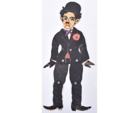 Charlie Chaplin ‘Dancing’ carboard puppet, circa 1930’s -34.5 cms heigh.