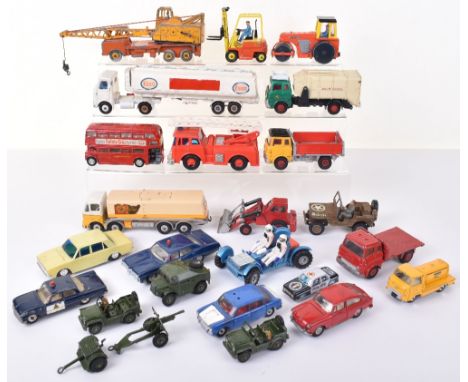 Quantity Of Play-worn Dinky Toys, including: 252 Pontiac RCMP Car,VW 1600 TL,  279 Aveling Barford Road Roller, Conveyancer F