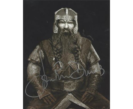 John Rhys Davies LOTR hand signed 10"x8" photo. This beautiful hand-signed photo depicts John Rhys Davies as Gimli in the Lor