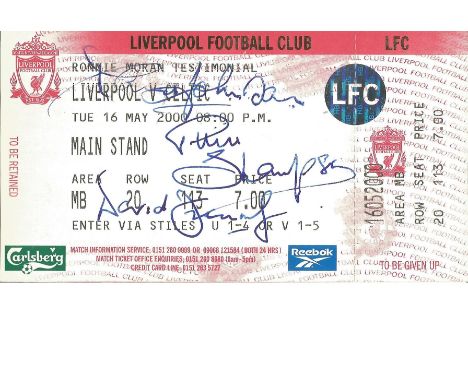 David Johnson, Phil Thompson and David Fairclough signed ticket. Liverpool football legends. Good Condition. All signed items