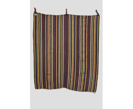 Good Shahsavan jajim, north west Persia, early 20th century, 6ft. 1in. x 5ft. 5in. 1.86m. x 1.65m. Woven in six widths joined