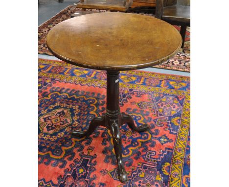 Late 18th century snap top bird cage, tripod table. Possibly red walnut. 60 x 68 x 52cm approximately. (B.P. 21% + VAT) Top a