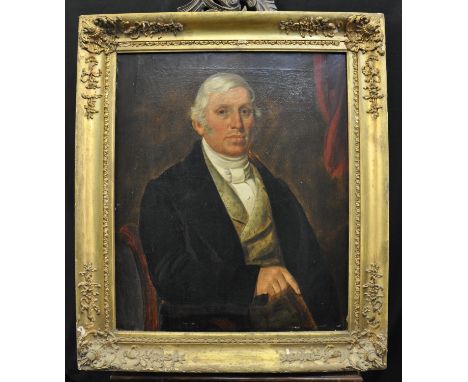19th Century British school, portrait of a gentleman, oils on canvas. Foliate mounted gilt frame. 76x62cms(B.P. 21% + VAT) Go