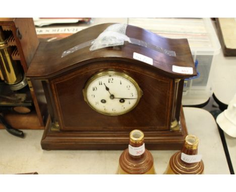 Edwardian mahogany mantle clock