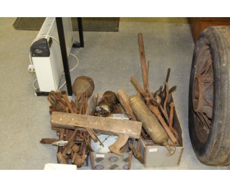 A quantity of vintage tools