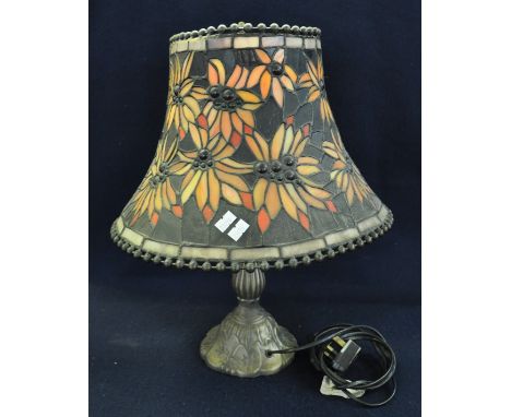 Modern table lamp having glass floral shade.(B.P. 21% + VAT) 