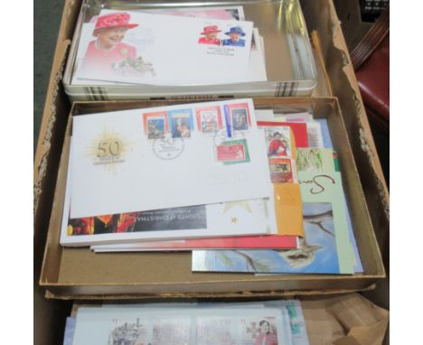 Australia large stamp collection of First day covers in tin, shoe boxes and envelopes, 1980's to 2018. 100s.(B.P. 21% + VAT) 