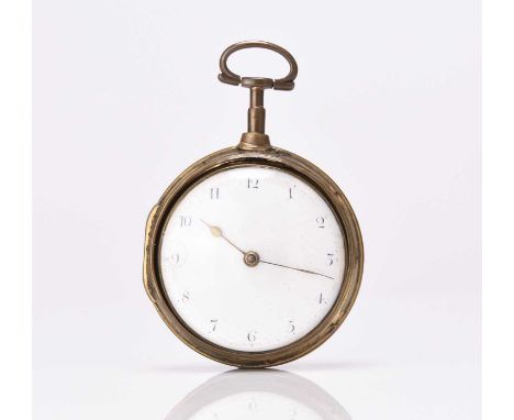 A George III gilt metal and tortoiseshell pair case verge pocket watch, William Craddock of LondonDate: Circa 1800Movement: G