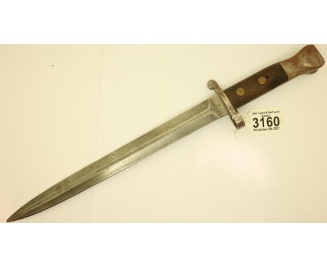 Victorian Lee Metford bayonet, ricasso marked Sanderson Sheffield, lacking scabbard, blade L: 30 cm. P&amp;P Group 2 (£18+VAT