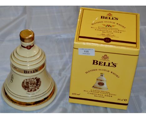 BELL'S BLENDED SCOTCH WHISKY DECANTER - CHRISTMAS 2008, WITH ORIGINAL BOX -70CL, 40%     