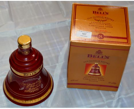 BELL'S WADE WHISKY DECANTER - CHRISTMAS 1999, WITH ORIGINAL BOX - 70CL, 40%     