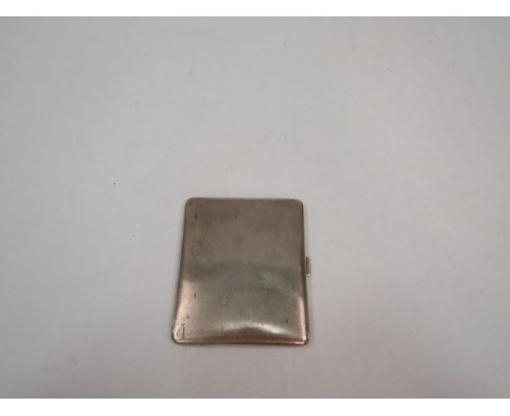 A Goldsmiths &amp; Silversmiths of London silver cigarette case, engine-turned casing, London 