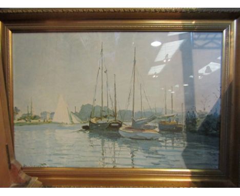 A Claude Monet print entitled Aux De Plaisance, framed and glazed, 40cm x 60cm 