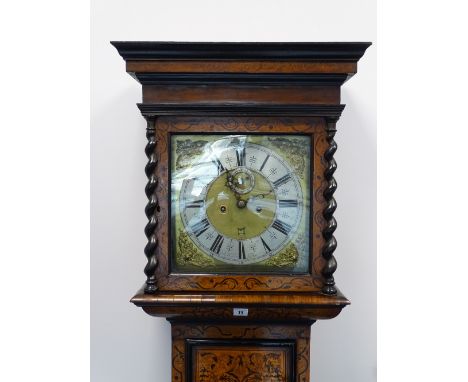 A WILLIAM & MARY MARQUETRY INLAID LONGCASE CLOCK by Daniel Mussard, London (registered as member of the Clockmakers' Company 