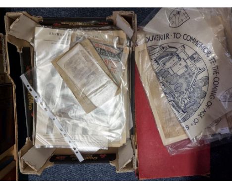EPHEMERA:&nbsp;a small quantity in box, 19th-20thc, to include a few stereoviews and other photographs, periodicals, plus box