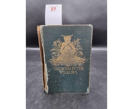 GRAHAME (Kenneth):&nbsp;'The Wind in the Willows': London, Methuen, 1908: FIRST EDITION. Publishers blue cloth, backstrip fra