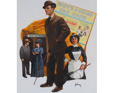 Harry Schaare (American, 1922 - 2008) "Mary's a Grand Old Name - Yankee Doodle" Signed lower right. Oil on Masonite. Provenan