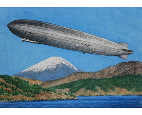 Paul Calle (American, 1928 - 2010) and Chris Calle (American, B. 1961) "1920's - Aviation Shrinks the World" Signed lower rig