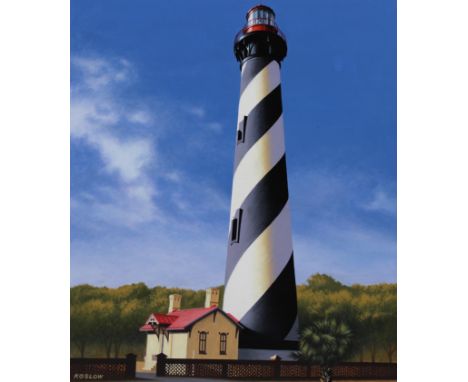 Howard Koslow (American, 1924 - 2016) "St. Augustine Florida Lighthouse" Signed lower left. Acrylic on Illustration Board. Pr