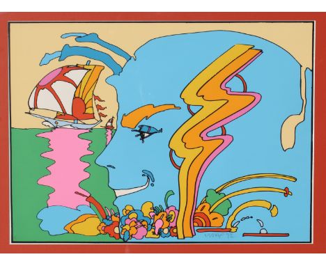 Peter Max (New York, Germany, Born 1937) Artist Proof lithograph. Pencil signed and dated ('72) lower right. Pencil Inscribed