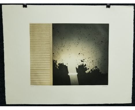 Jean Solombre  (France,1948 - 2005) Aquatint/Etching.  Numbered (66/120) lower left. Signed and dated (78) lower right. Water